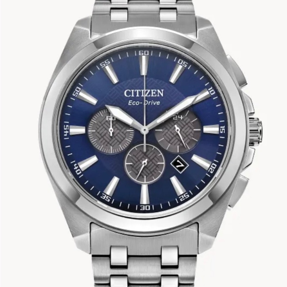 Citizen Eco-Drive Blue Dial Stainless Steel Watch